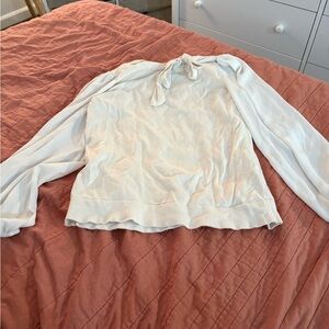 J crew Factory Mixed-media sweater with bow